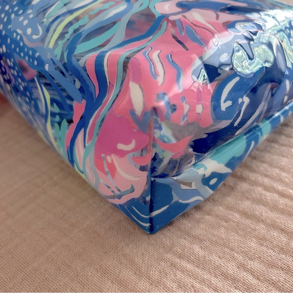 🌴Lilly Pulitzer🌴 Clear Travel Makeup Bag in Celestial Blue Seek and Sea 🌊 - Picture 8 of 10